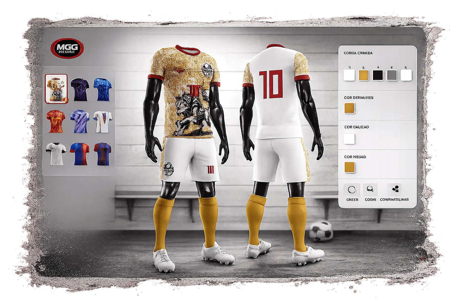 Simulador de uniformes esportivos MGG Sport